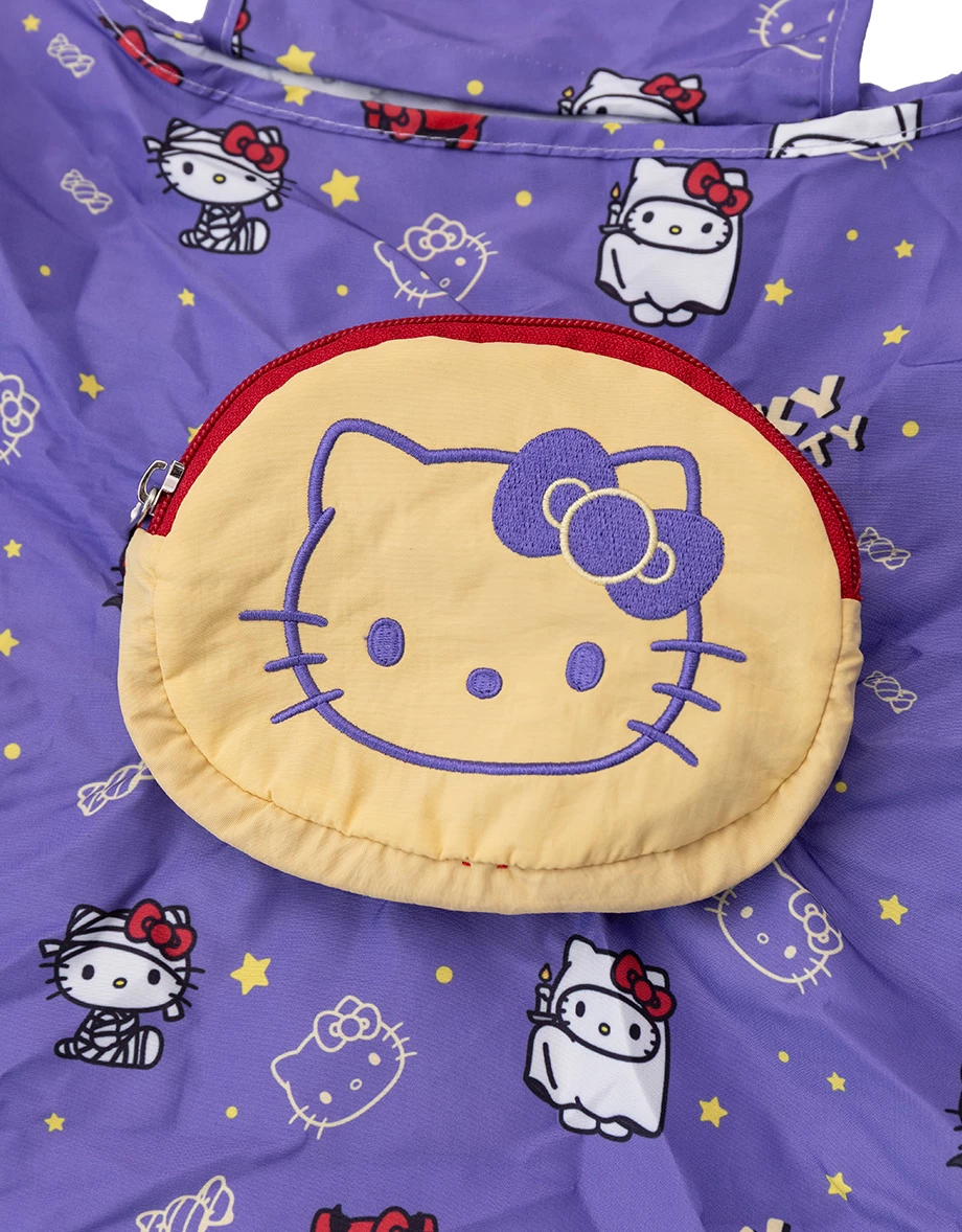 【Hello Kitty】一體式翻面收納購物袋絨毛大頭吊飾 【Hello Kitty】一體式翻面收納購物袋絨毛大頭吊飾