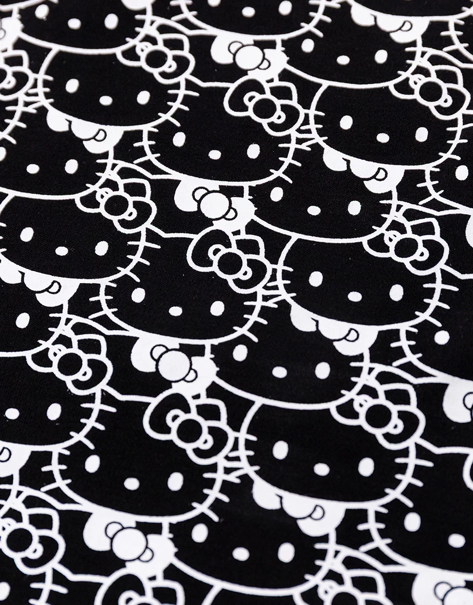 【Hello Kitty】滿版印花細肩帶背心圓領綁帶長袖開襟衫套裝 【Hello Kitty】滿版印花細肩帶背心圓領綁帶長袖開襟衫套裝