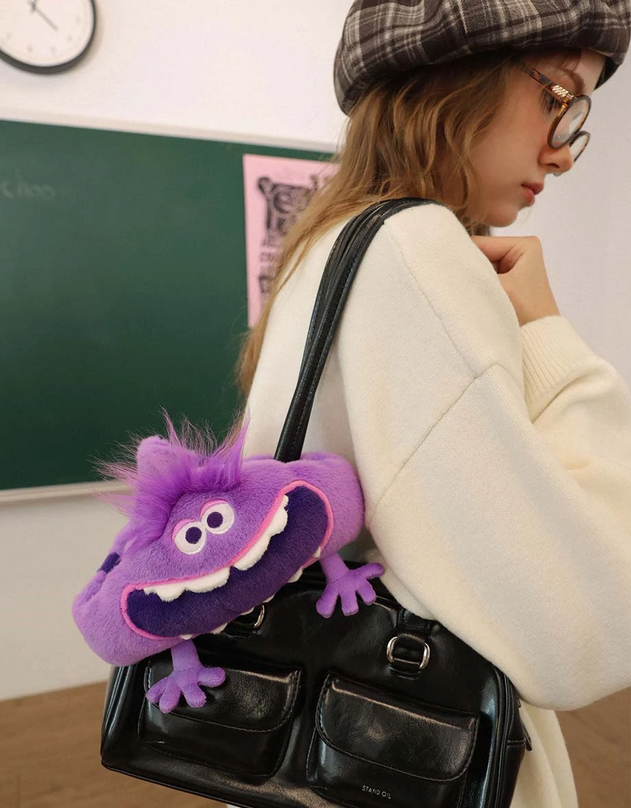 【迪士尼系列】怪獸大學 魔鬼氈絨毛娃娃吊飾 阿拱款