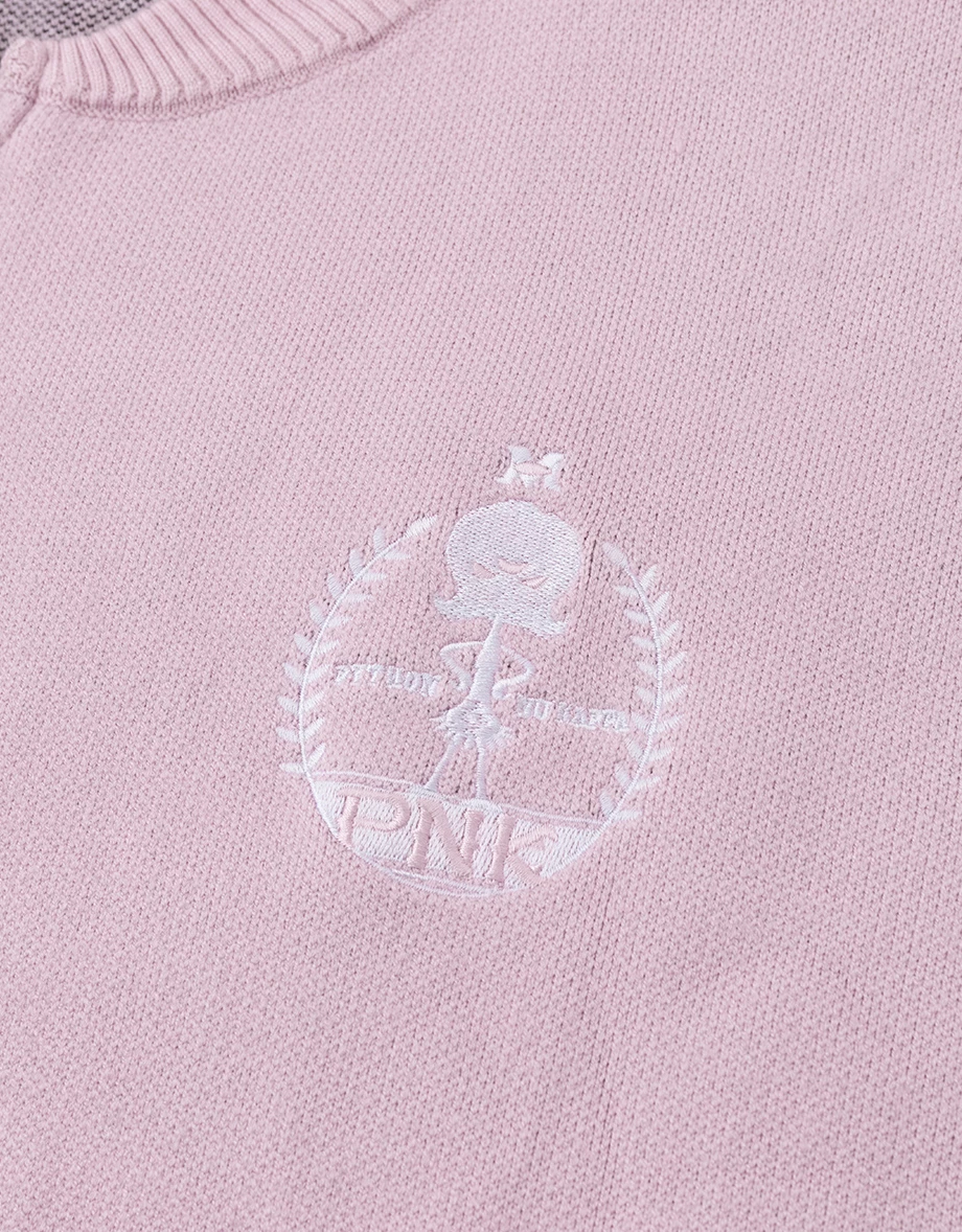 【迪士尼系列】怪獸大學 刺繡緹花撞色針織棒球外套 【迪士尼系列】怪獸大學 刺繡緹花撞色針織棒球外套