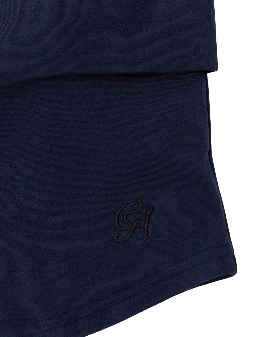 AIR SPACE Logo Embroidered Fold Over Padded Tube Top