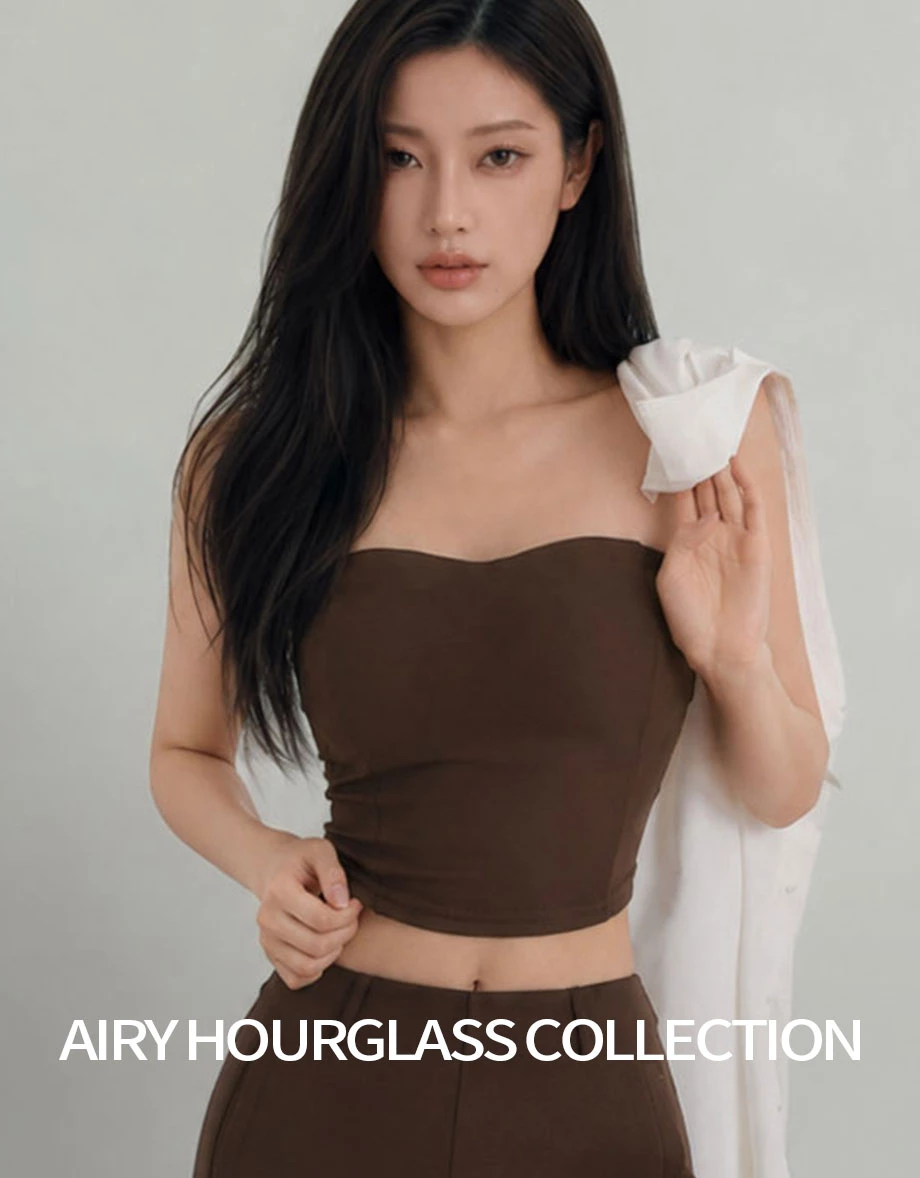 AIRY HOURGLASS Strapless Curved Hem Corset Padded Tube Top