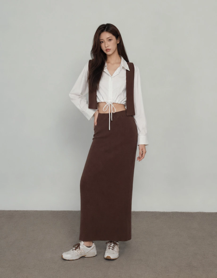 Point Collar Drawstring Hem Long Sleeve Crop Shirt Blouse Point Collar Drawstring Hem Long Sleeve Crop Shirt Blouse