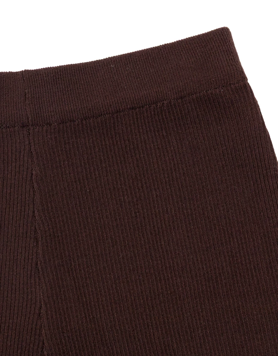 【IHUA Deisgn】Elastic Waist Ribbed Knit A Line Maxi Skirt