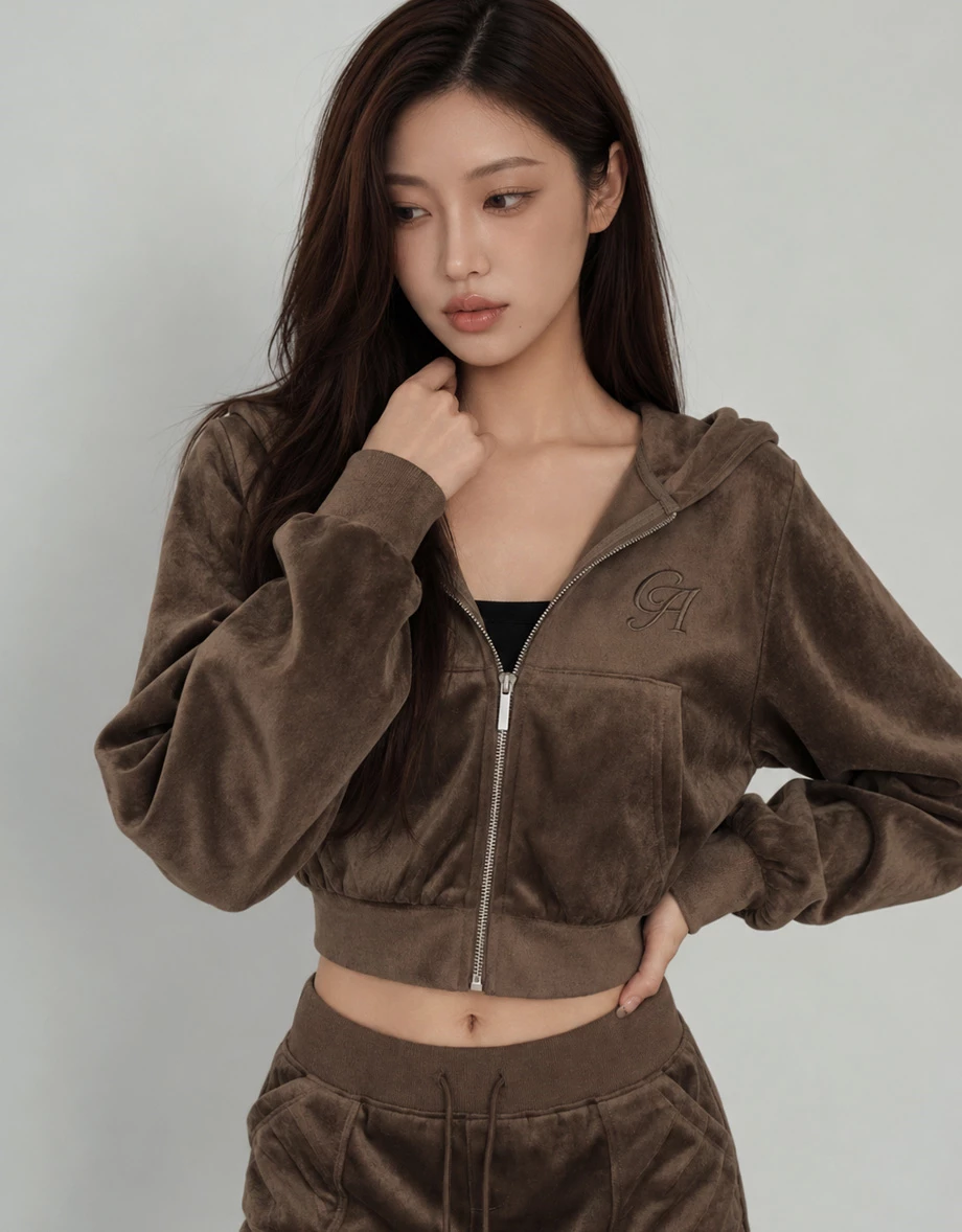 Drawstring Waist Velour Patch Pocket Mini Skirt Drawstring Waist Velour Patch Pocket Mini Skirt