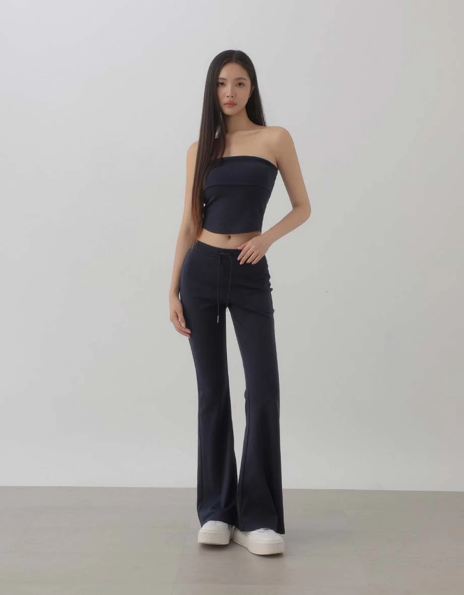 Drawstring High Waist Flared Lounge Pants Drawstring High Waist Flared Lounge Pants