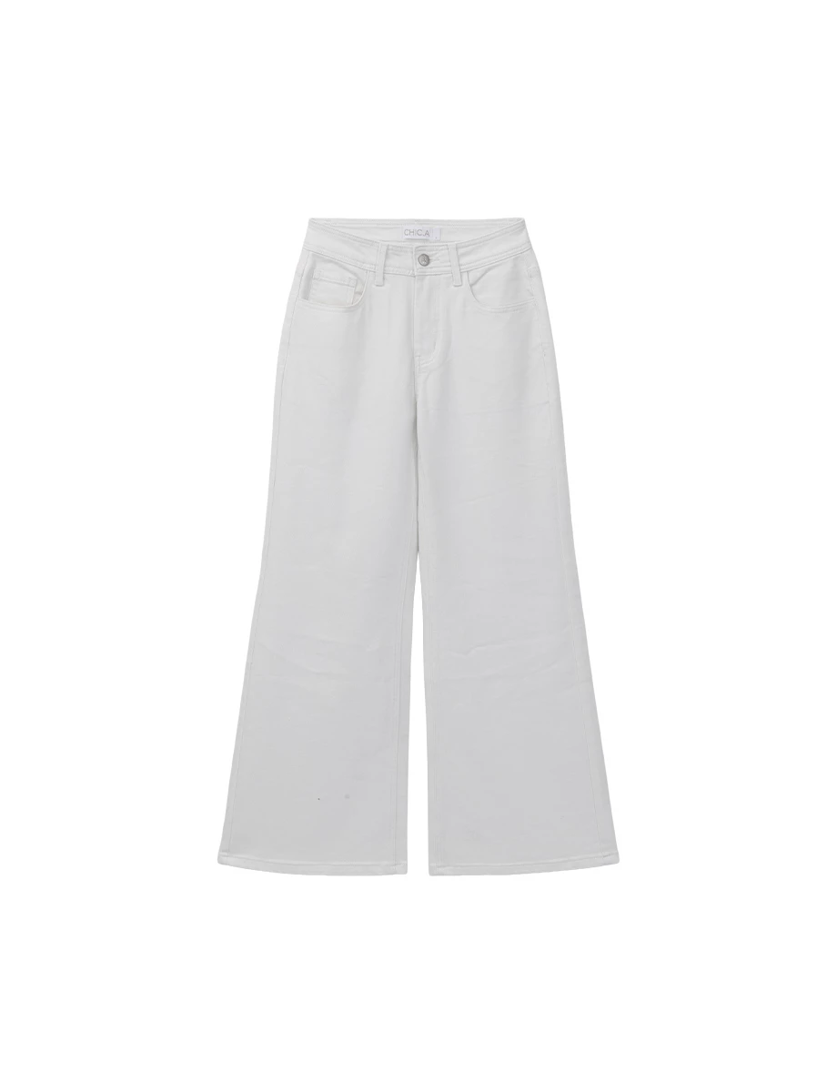 【IHUA Deisgn】Mid Waist Flared Wide Leg Pants with Pockets 【IHUA Deisgn】Mid Waist Flared Wide Leg Pants with Pockets