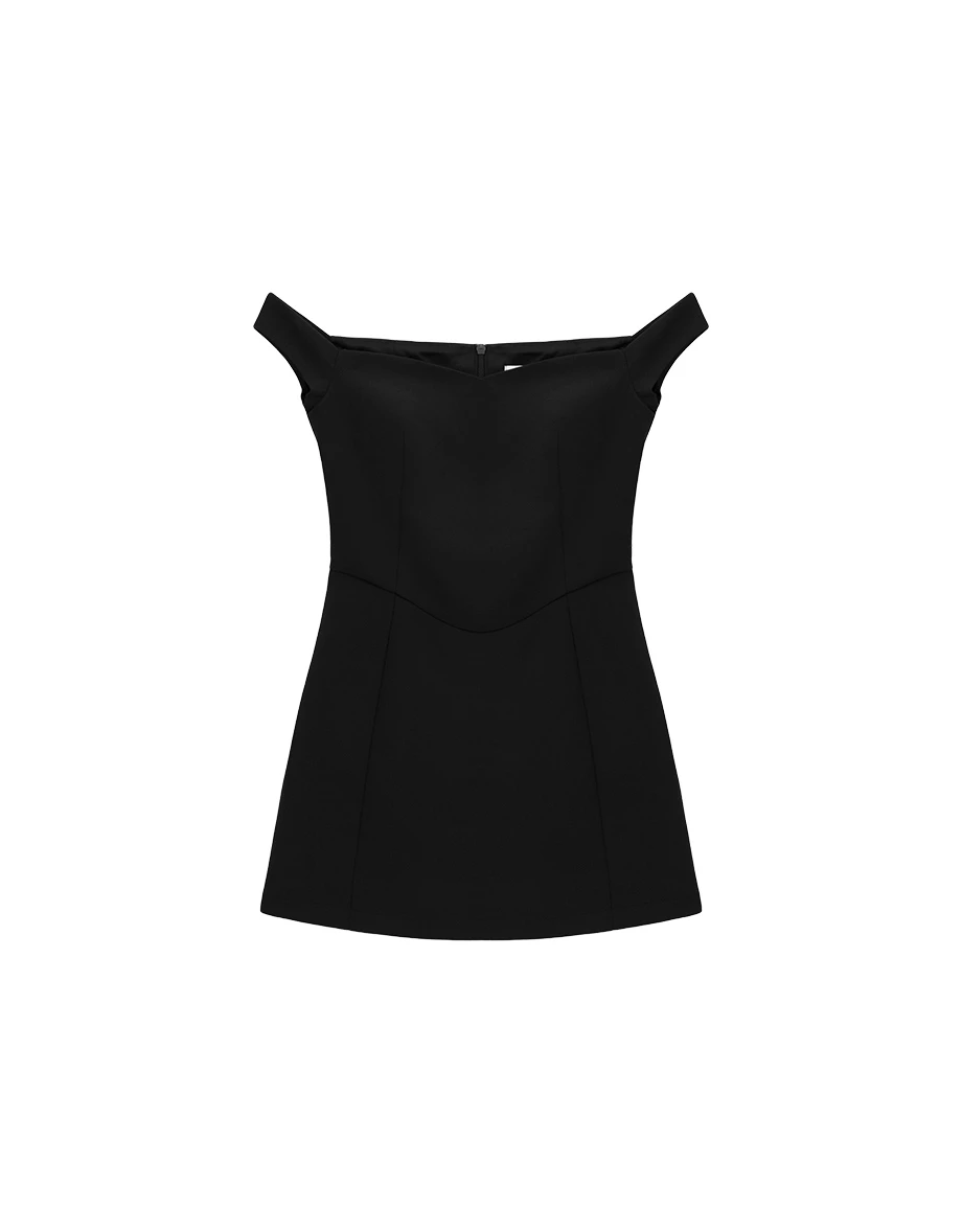 Off Shoulder V Waist Padded Bodycon Mini Dress Off Shoulder V Waist Padded Bodycon Mini Dress