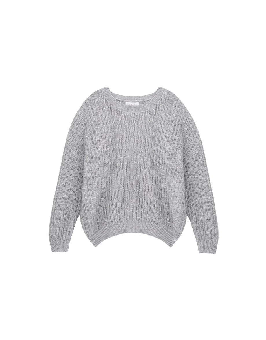 Sheer Open Knit Drop Shoulder Oversized Crew Neck Sweater Sheer Open Knit Drop Shoulder Oversized Crew Neck Sweater
