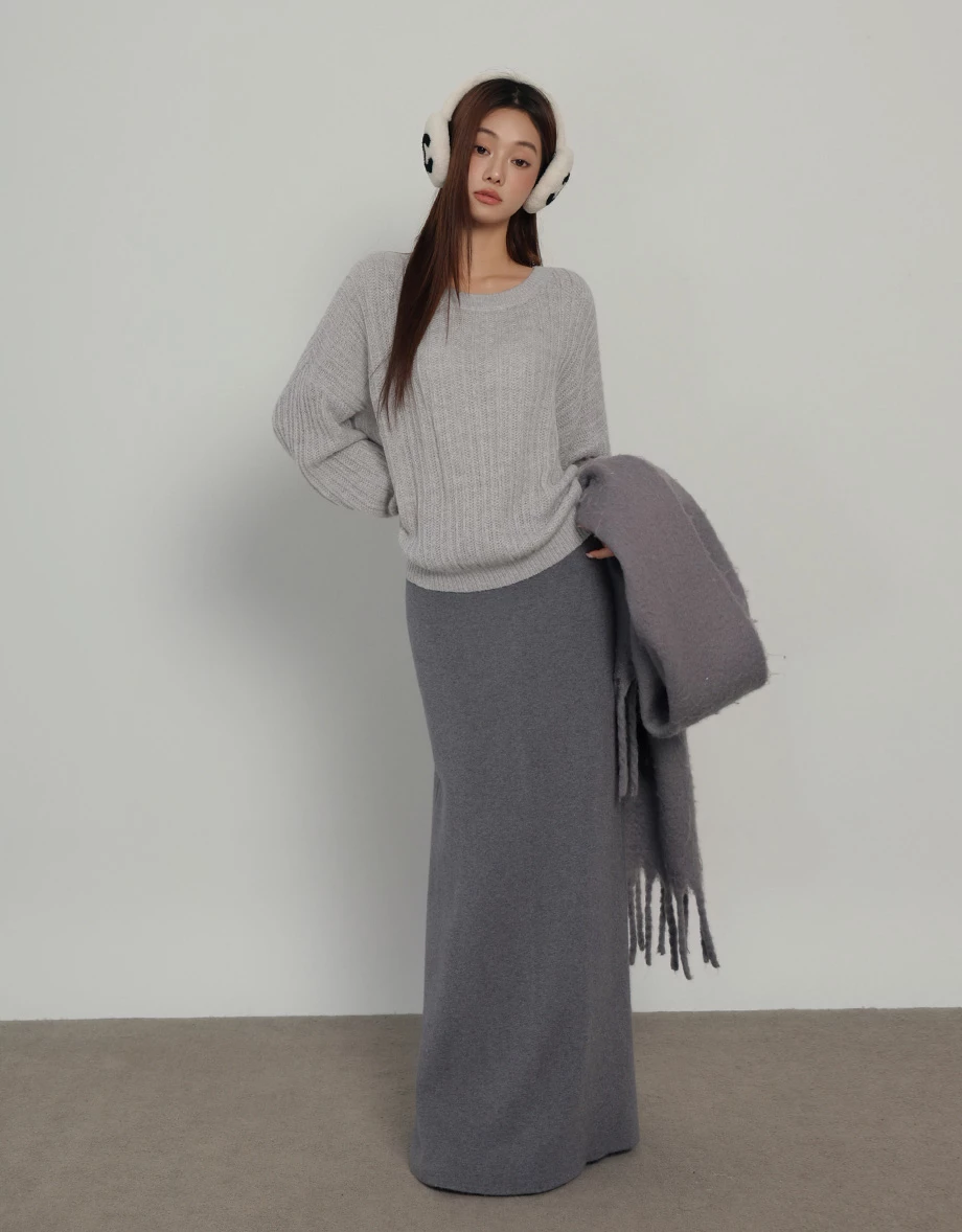 Sheer Open Knit Drop Shoulder Oversized Crew Neck Sweater Sheer Open Knit Drop Shoulder Oversized Crew Neck Sweater