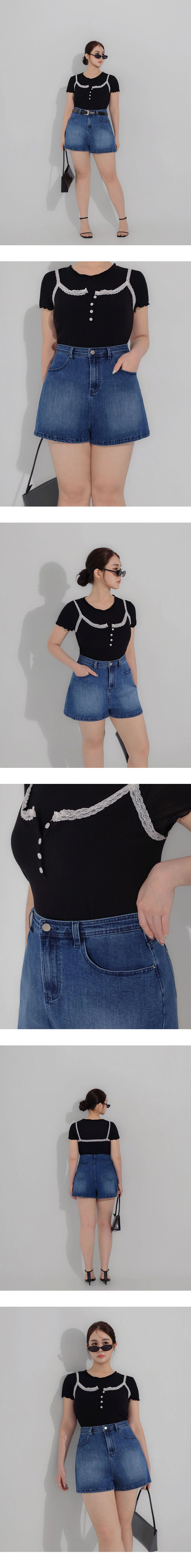 【舒彈美型丹寧】高腰收腹A字牛仔短褲 【舒彈美型丹寧】高腰收腹A字牛仔短褲