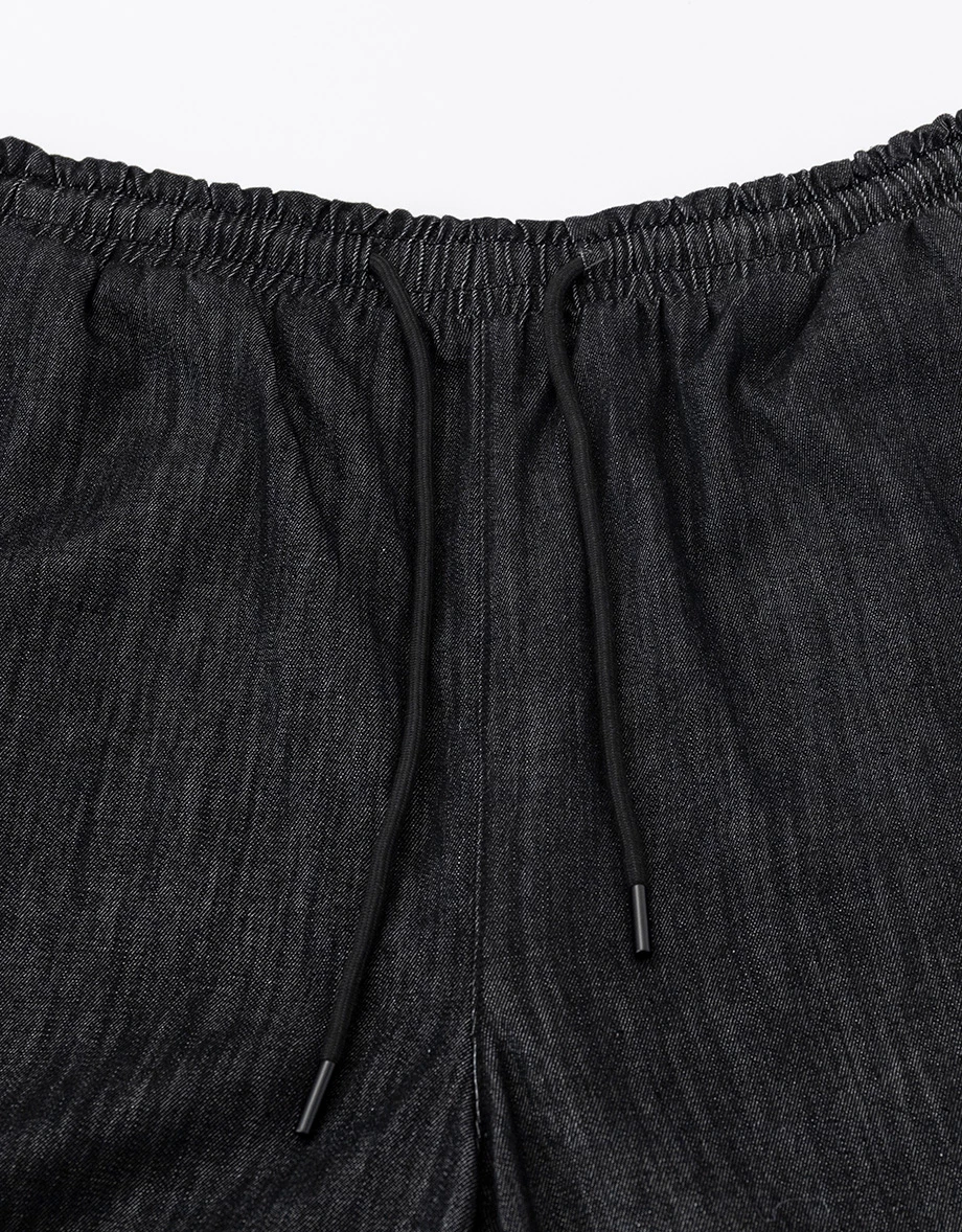 Adjustable Drawstring Waistband Wide Leg Jeans Denim Pants