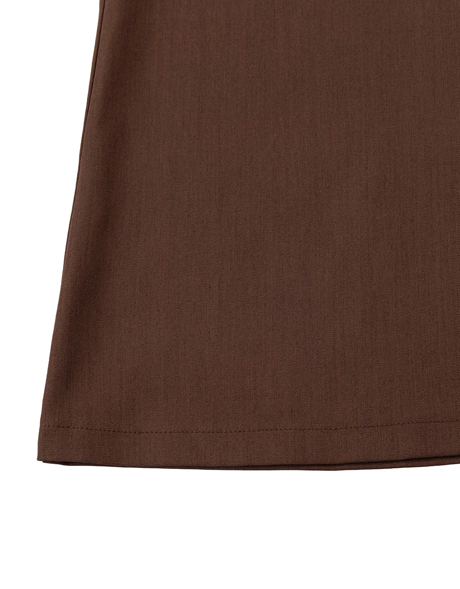 High Waist Elastic Back Flared Tailored Trousers