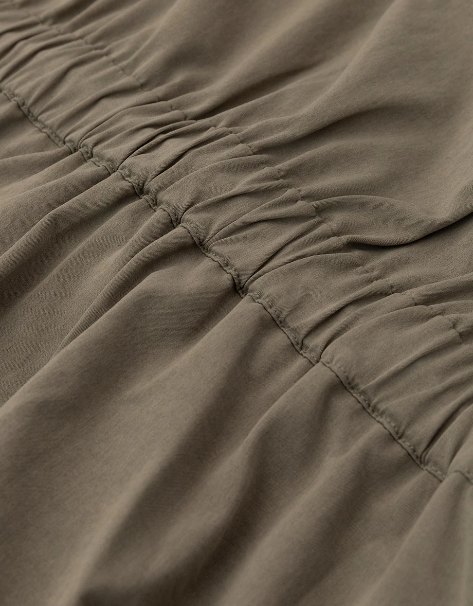 Snap Button Collared Cargo Utility Maxi Shirt Dress Snap Button Collared Cargo Utility Maxi Shirt Dress