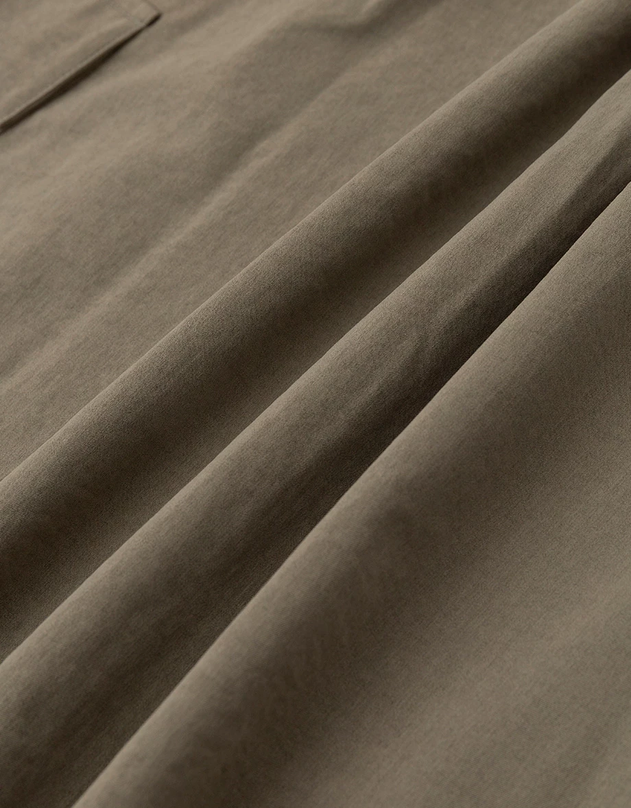 Snap Button Collared Cargo Utility Maxi Shirt Dress Snap Button Collared Cargo Utility Maxi Shirt Dress