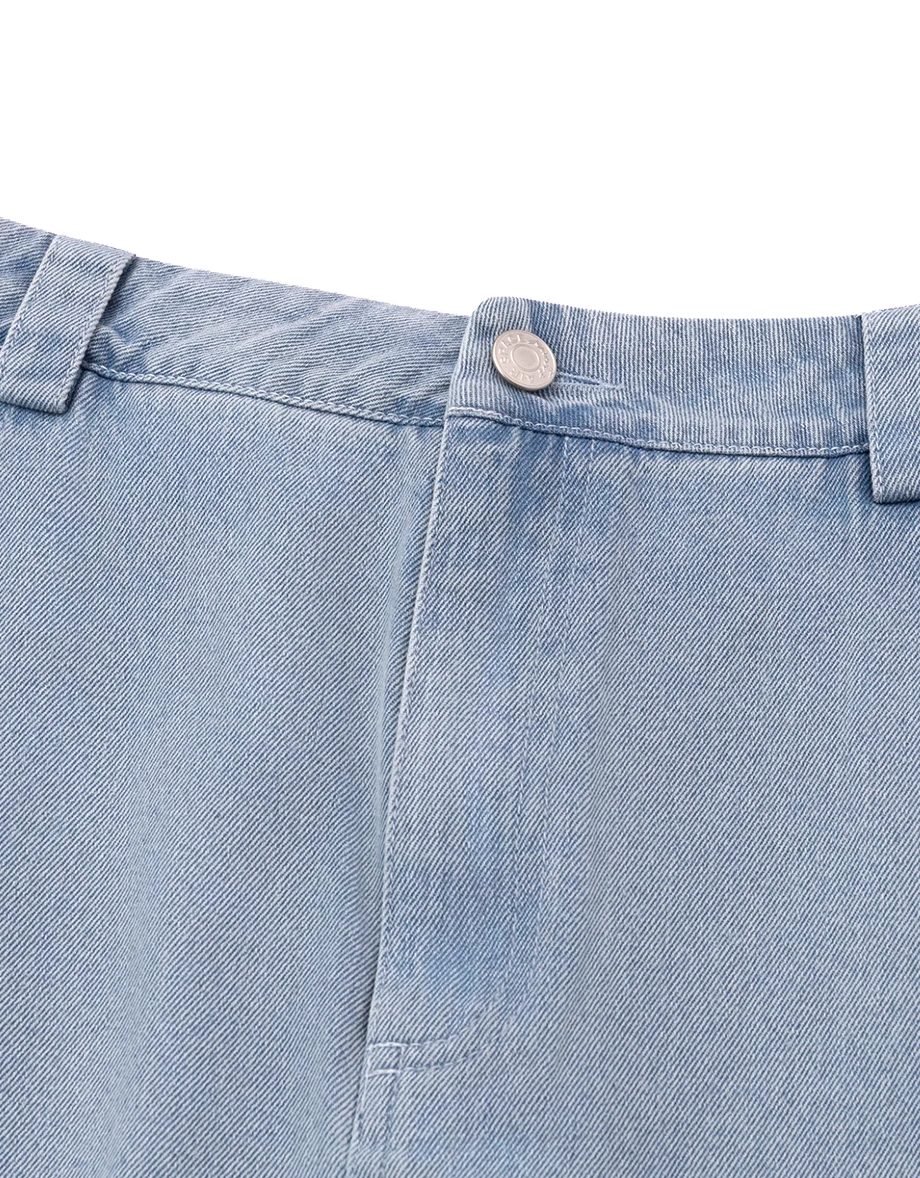 High Waist Side Slit A Line Jeans Denim Mini Skort High Waist Side Slit A Line Jeans Denim Mini Skort