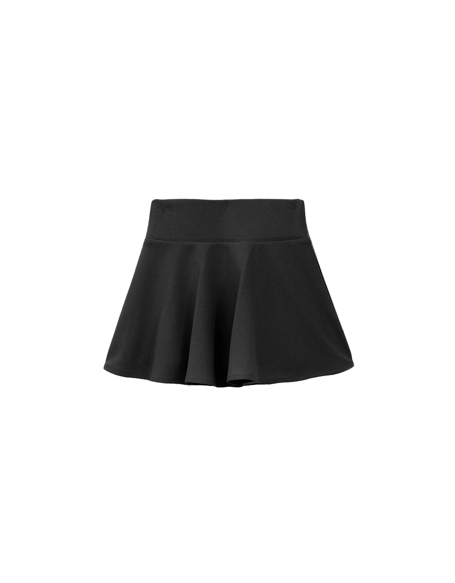 AIRY HOURGLASS High Wide Waistband Flared Mini Skort