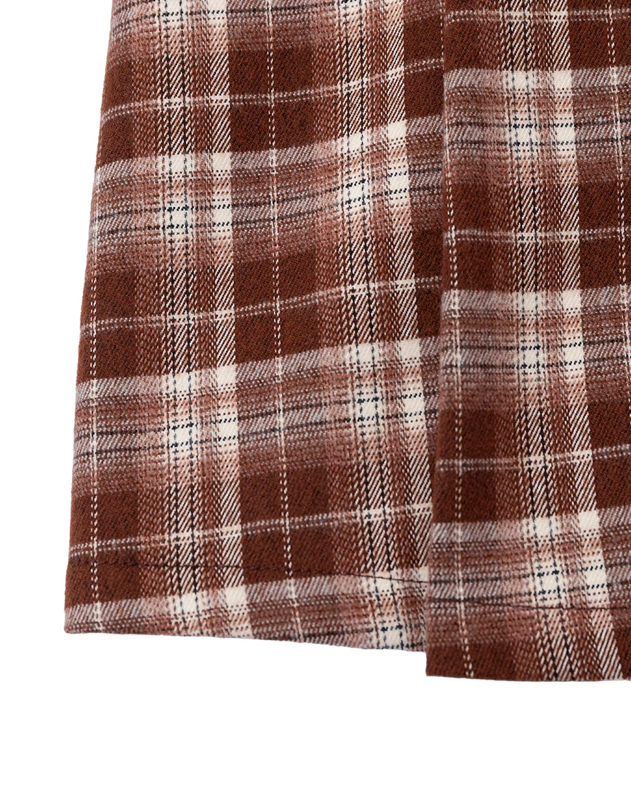 Plaid Pleated High Waist A Line Mini Skort (with Belt) Plaid Pleated High Waist A Line Mini Skort (with Belt)