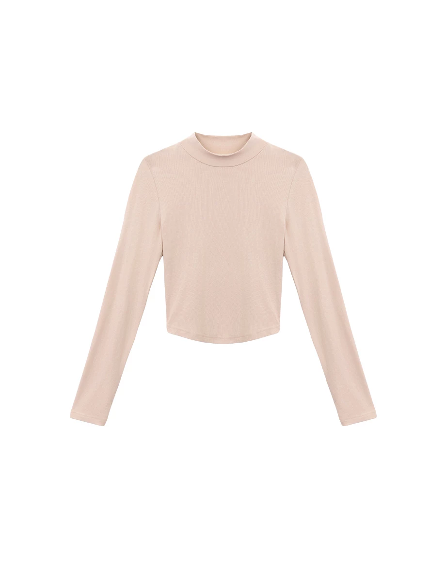 【SABRINA Design】Mock Neck Long Sleeve Crop Top 【SABRINA Design】Mock Neck Long Sleeve Crop Top