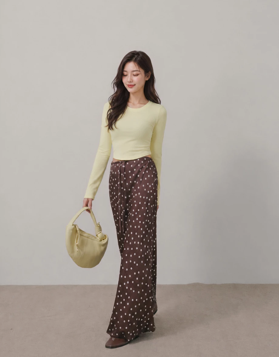 Crew Neck Back Cutout Drawstring Tie Long Sleeve Crop Top Crew Neck Back Cutout Drawstring Tie Long Sleeve Crop Top