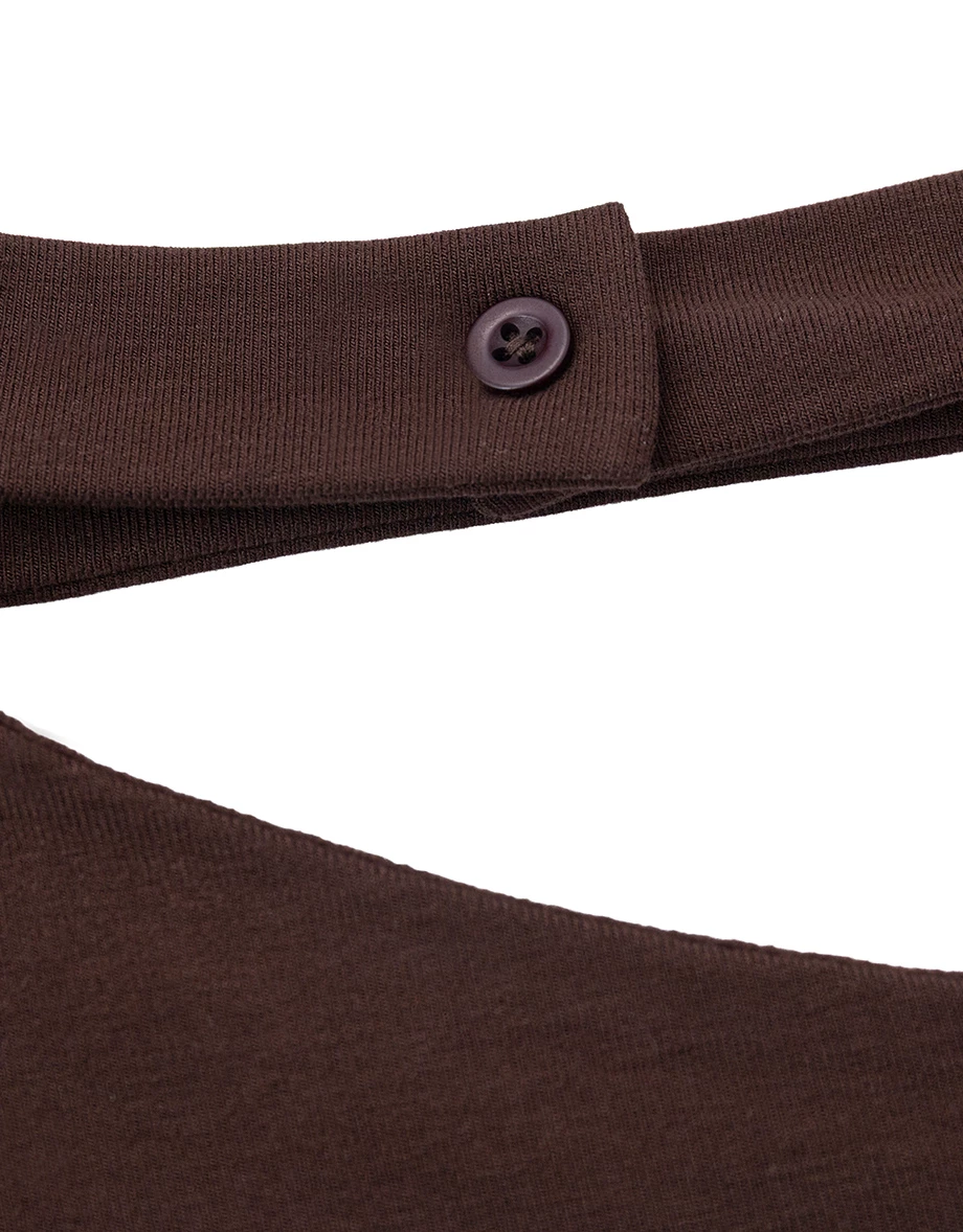 WARM↑UP薄感好身材 不對稱斜肩綁帶長袖發熱BRA TOP WARM↑UP薄感好身材 不對稱斜肩綁帶長袖發熱BRA TOP
