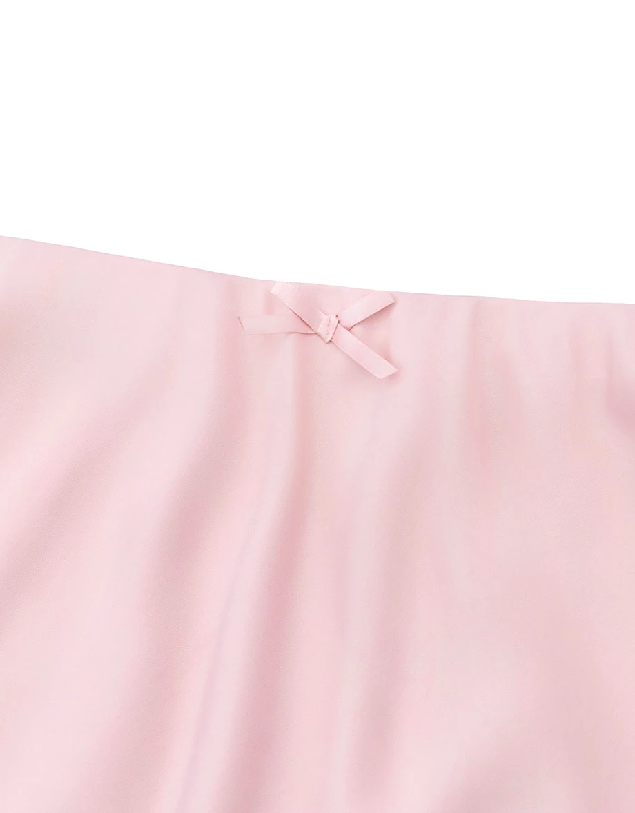 【SABRINA Design】Satin Lace Trim Mermaid Maxi Skirt