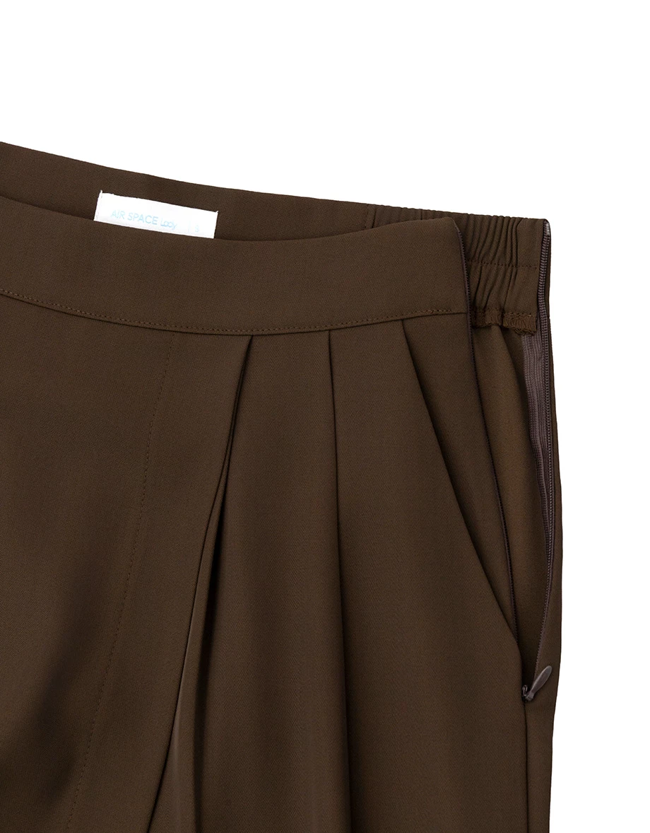 【SABRINA Design】Pleated Overlap Tailored Wide Leg Pants 【SABRINA Design】Pleated Overlap Tailored Wide Leg Pants