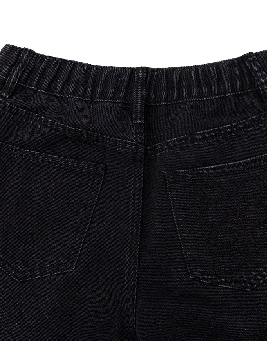 High Waist Wide Leg Jeans Denim Pants with Embroidered Logo Back Pocket High Waist Wide Leg Jeans Denim Pants with Embroidered Logo Back Pocket