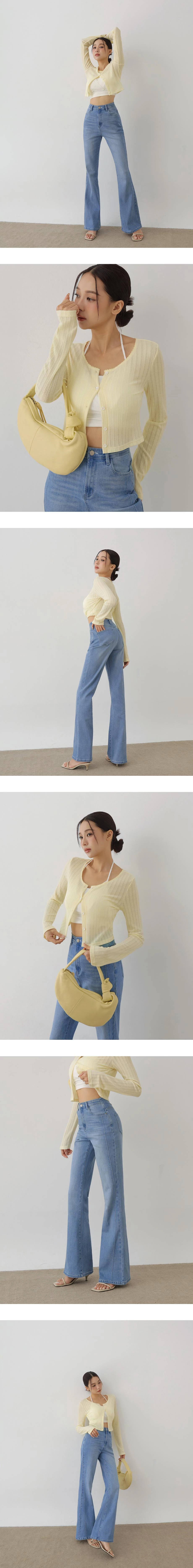 【Den!m LITE】High Waist Sculpting V Back Skinny Jeans Denim Flare Pants 【Den!m LITE】High Waist Sculpting V Back Skinny Jeans Denim Flare Pants