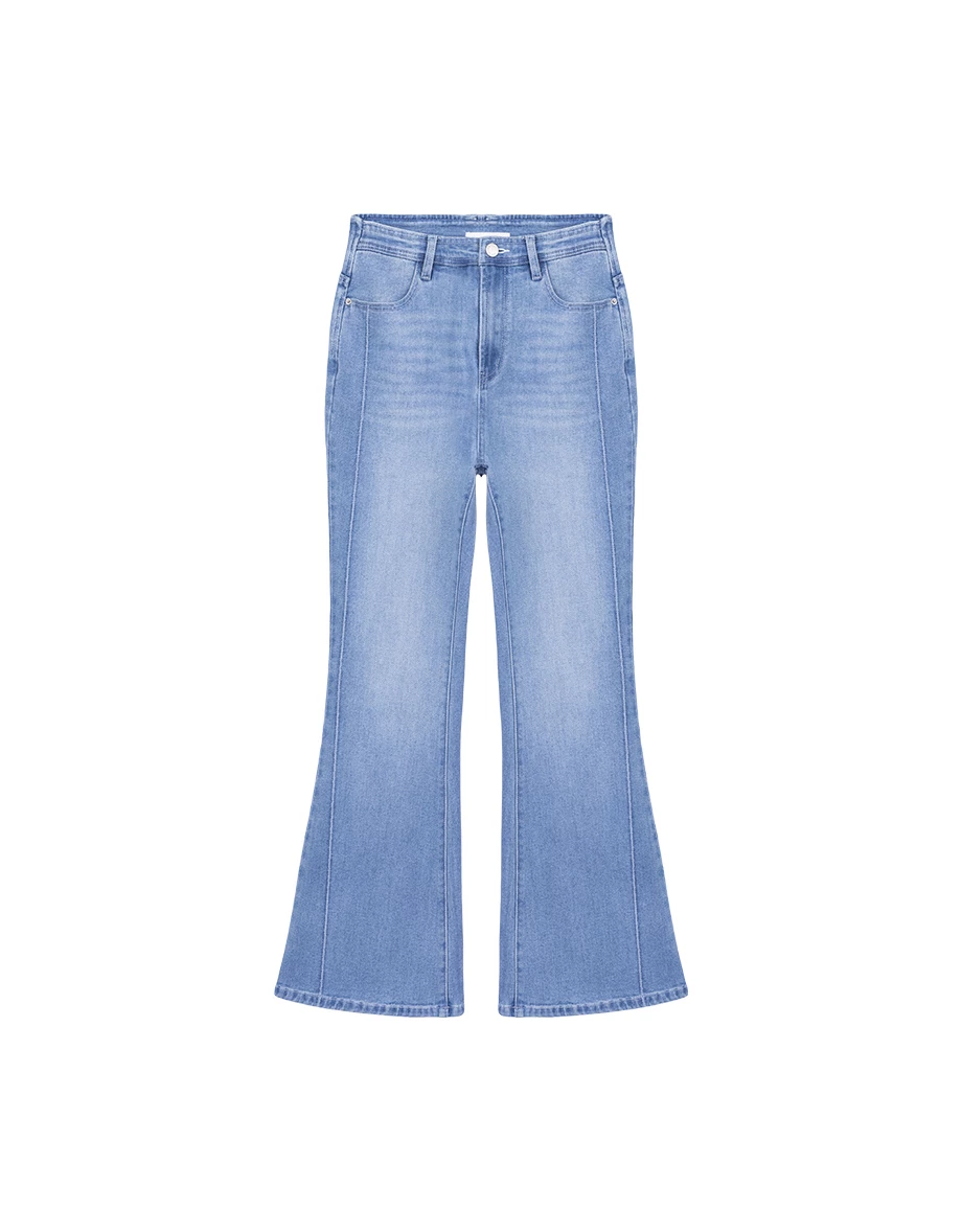 【Den!m LITE】High Waist Sculpting V Back Skinny Jeans Denim Flare Pants 【Den!m LITE】High Waist Sculpting V Back Skinny Jeans Denim Flare Pants
