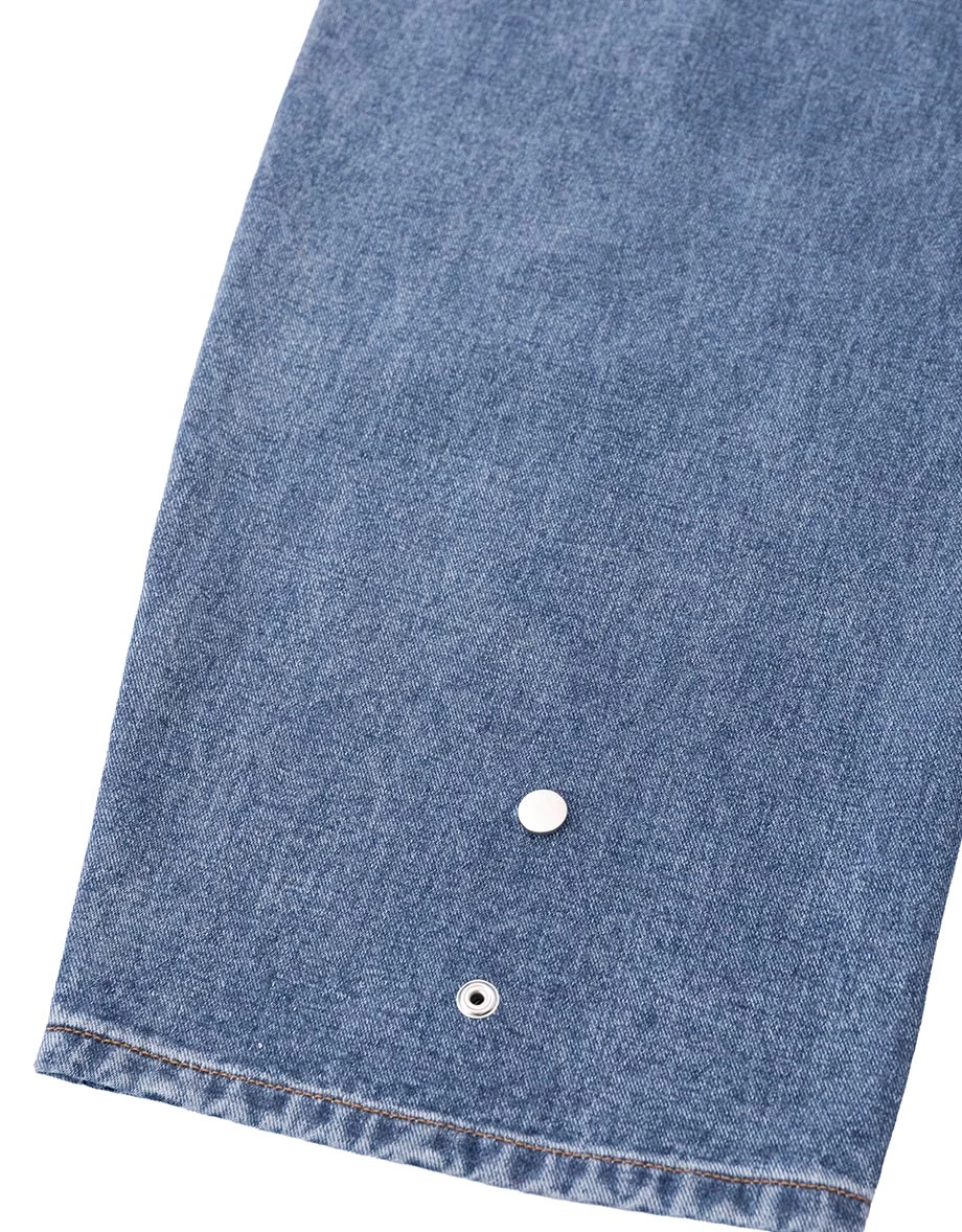 Heart Print Back Elastic Waist Wide Leg Jeans Denim Pants (Adjustable Length) Heart Print Back Elastic Waist Wide Leg Jeans Denim Pants (Adjustable Length)