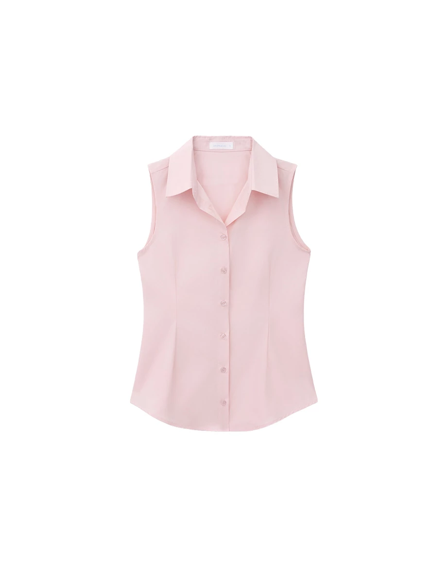 【SABRINA Design】Floral Print Button Down Cardigan and Sleeveless Collared Shirt Blouse Set Wear