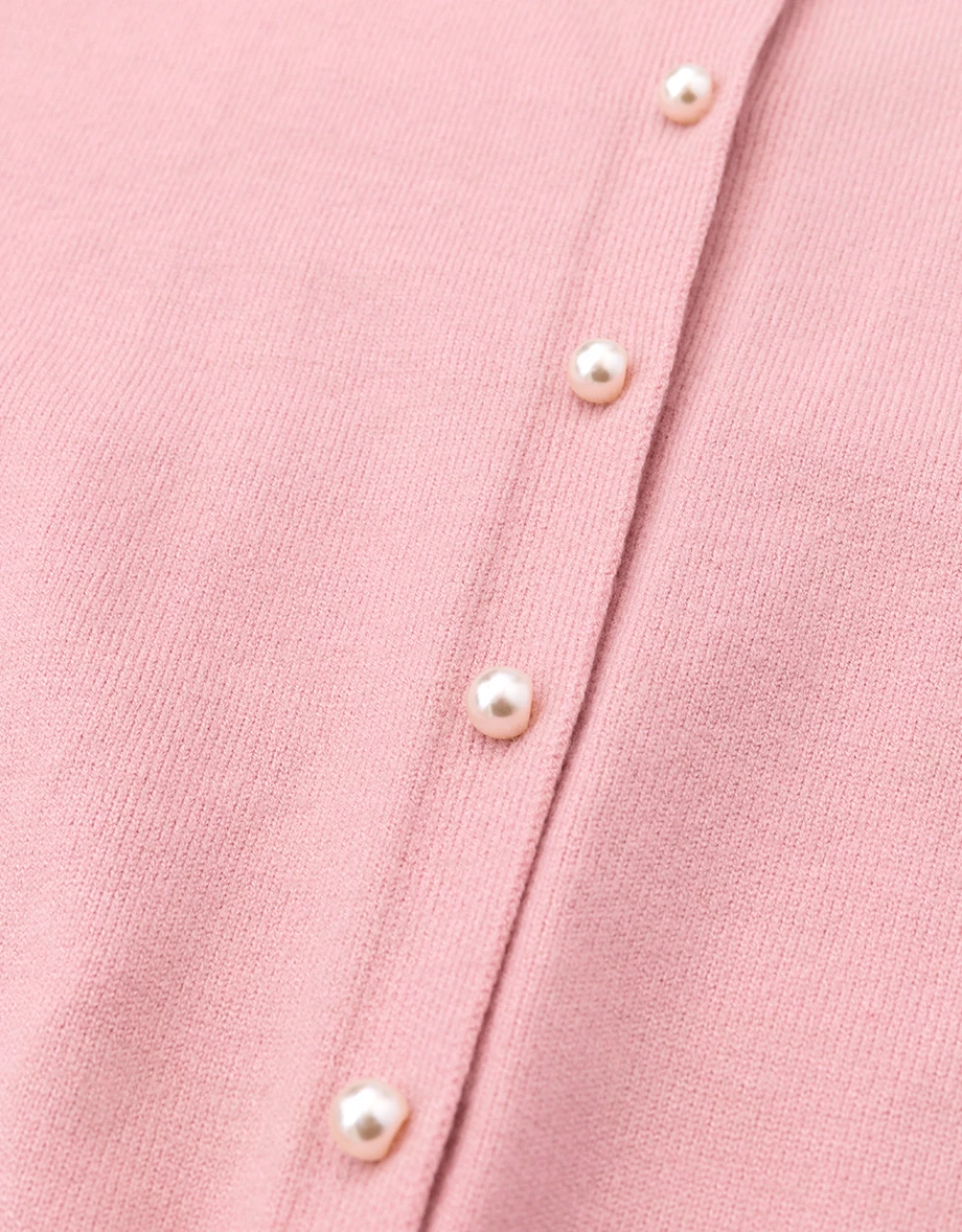 【SABRINA Design】Floral Embroidered Pearl Button Crop Cardigan 【SABRINA Design】Floral Embroidered Pearl Button Crop Cardigan