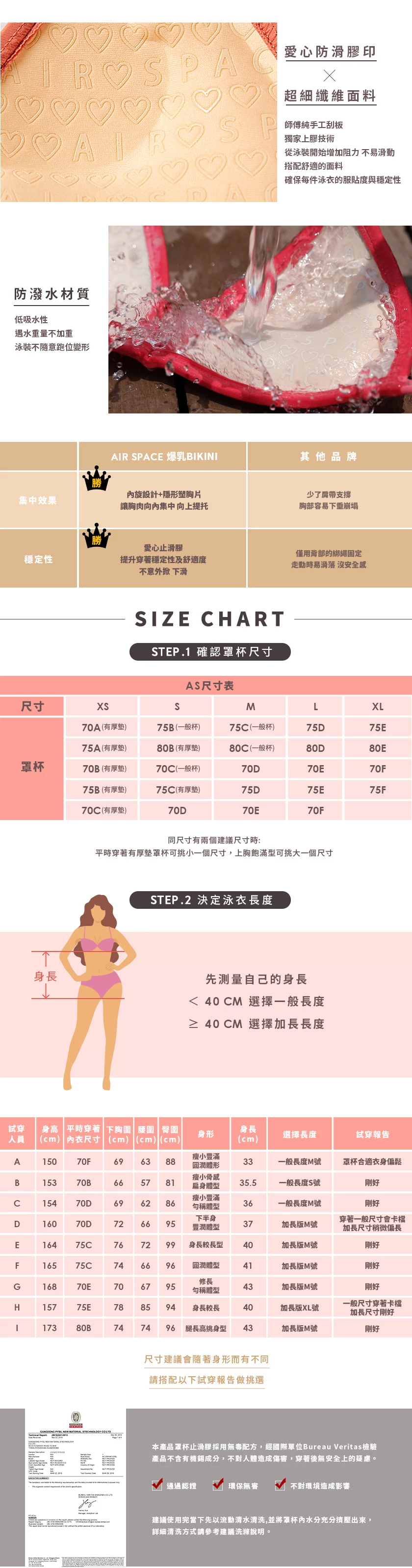 女神單肩側環腰帶美胸連身泳衣(加長款)